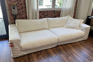 Pflegefreundliches Hussensofa in beige